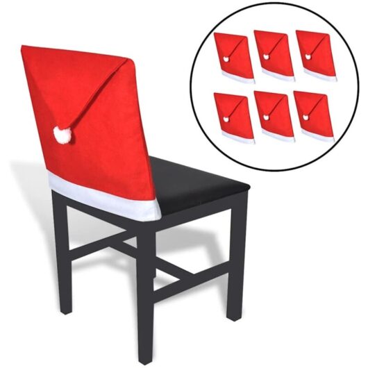 Vidaxl - 6 Santa Claus Hat Chair Back Covers