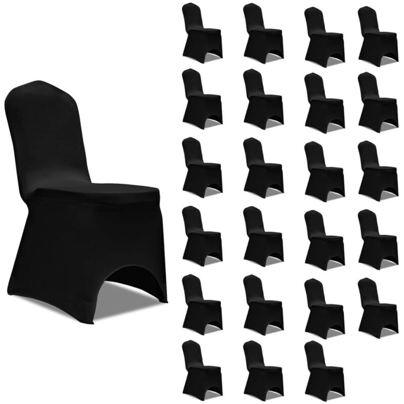 Vidaxl - Chair Cover Stretch Black 24 pcs