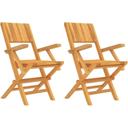 Vidaxl - Folding Garden Chairs 2 pcs 55x61x90 cm Solid Wood Teak