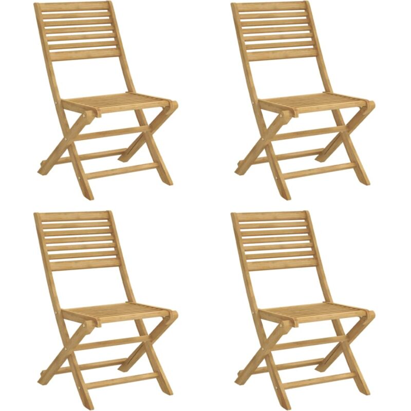 Vidaxl - Folding Garden Chairs 4 pcs 48.5x61.5x87 cm Solid Wood Acacia