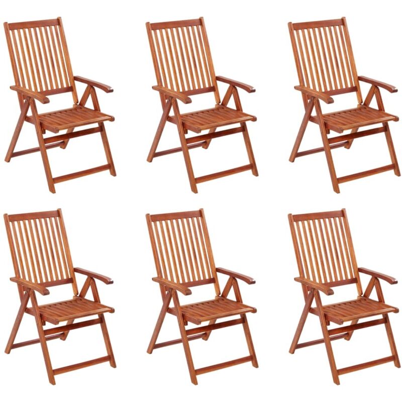 Vidaxl - Folding Garden Chairs 6 pcs Solid Acacia Wood