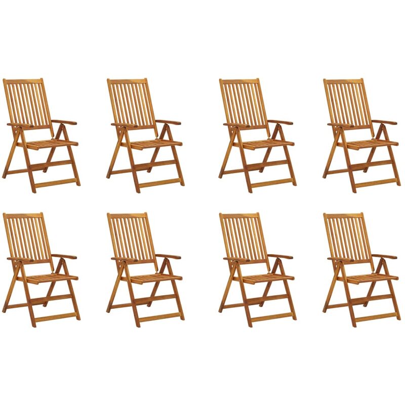 Vidaxl - Folding Garden Chairs 8 pcs Solid Acacia Wood