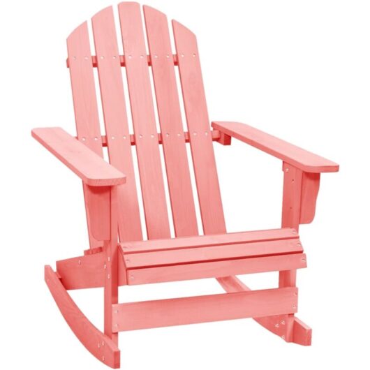 Vidaxl - Garden Adirondack Rocking Chair Solid Fir Wood Pink