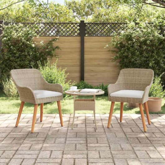 Vidaxl - Garden Chair 2 pcs Beige 55 x 62.5 x 82cm Poly Rattan