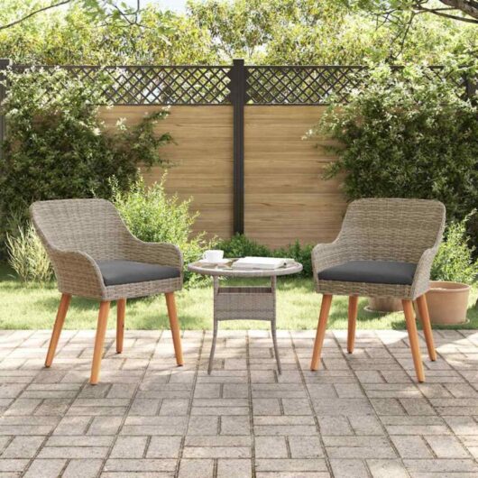 Vidaxl - Garden Chair 2 pcs Black 55 x 62.5 x 82cm Poly Rattan