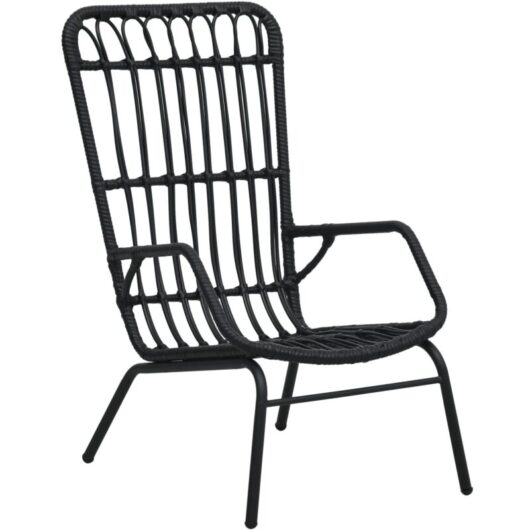 Vidaxl - Garden Chair Poly Rattan Black
