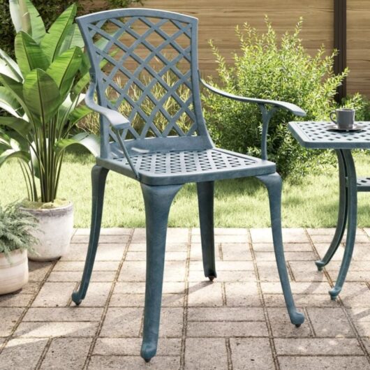 Vidaxl - Garden Chairs 2 pcs Green Cast Aluminium