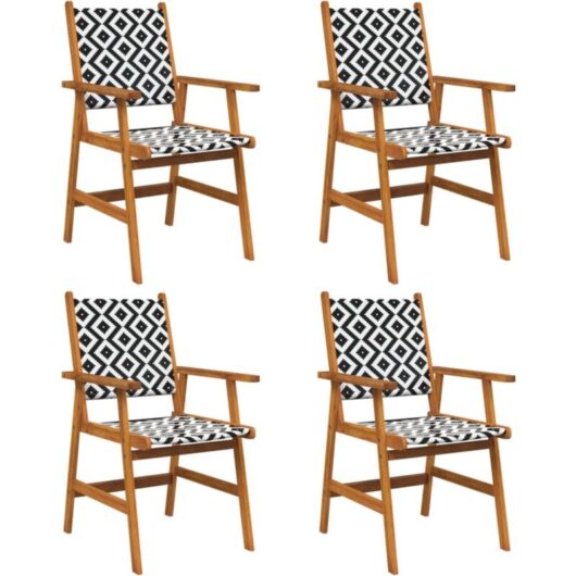 Vidaxl - Garden Chairs 4 pcs Solid Acacia Wood