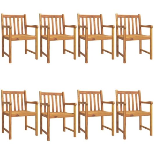 Vidaxl - Garden Chairs 8 pcs 56x55.5x90 cm Solid Wood Acacia