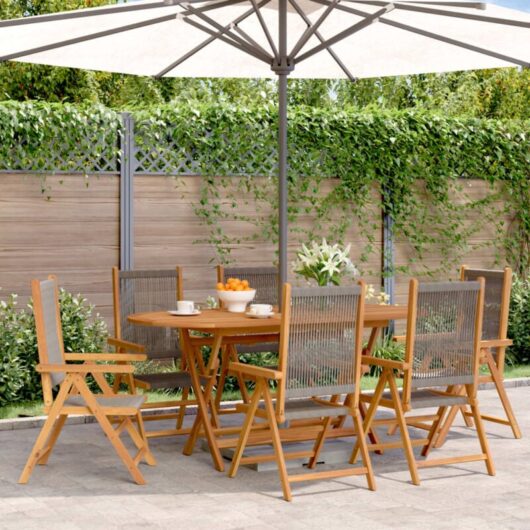Vidaxl - Reclining Garden Chairs 6 pcs Grey Solid Wood Acacia