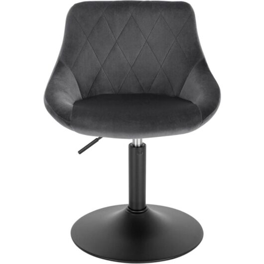 WOLTU Breakfast bar stools Bar chairs for Kitchen bar stools Velvet Swivel Gas Dark Grey