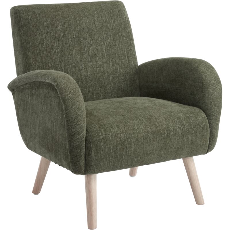 Wahson Office Chairs - Armchair Upholstered in Chenille Fabric Modern Occasional Wingback Lounge Chair with Wooden Legs for Bedroom Living Room,