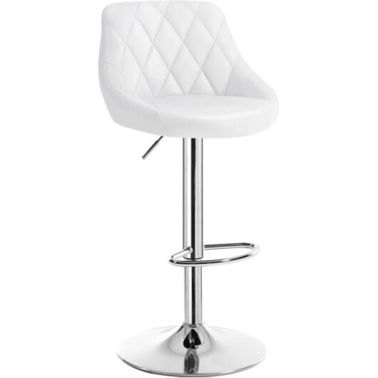 Woltu - 1 pcs bar stools chairs Breakfast Dining stools chairs for Kitchen Adjustable White