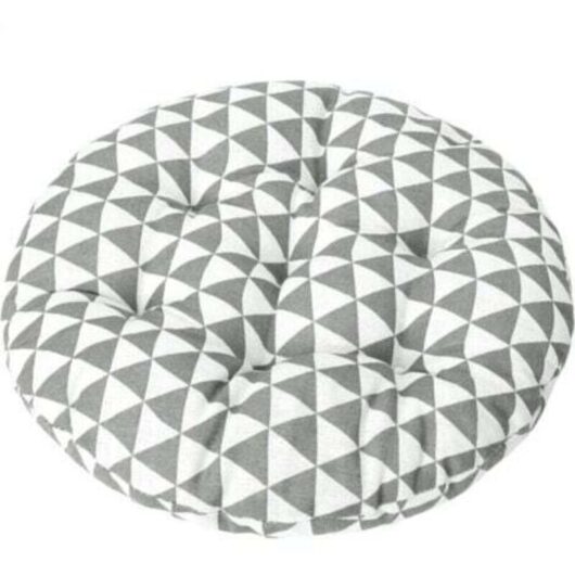 15-inch round bistro chair cushion, decorative indoor and outdoor seat cushion, soft and thick chair cushion for home office garden patio