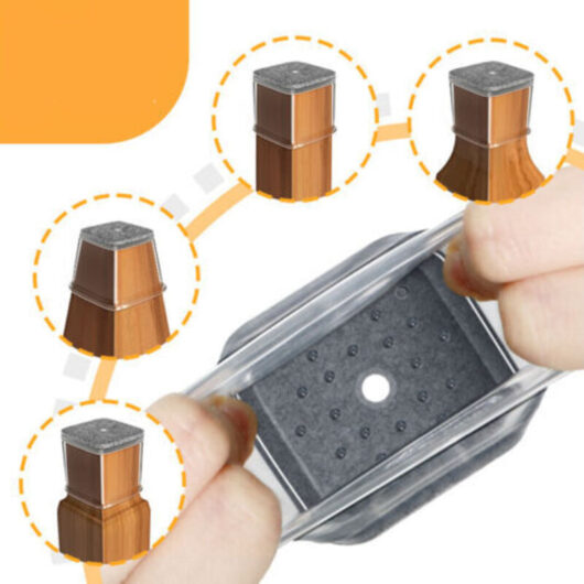 16-Piece Square Chair Leg Protectors, Chair Pads, Floor Protectors, Silicone Chair Leg Pads, Reduce Scratches