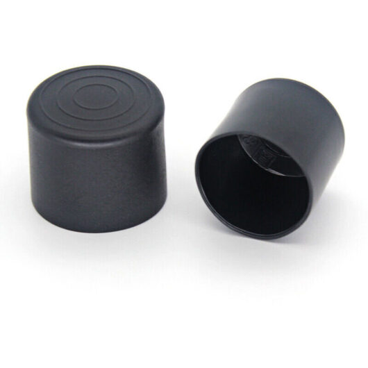 16 pcs - Chair and Table Leg Protectors - Thick, Non-Slip, and Durable Pads - Insertable Tips - Protects Floors and Furniture - Black Rubber Pads Ø20
