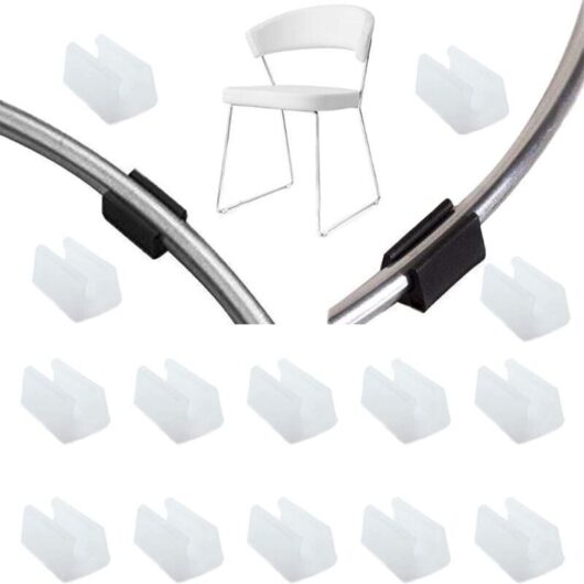 32pcs (10mm) Chair Leg Pad Tube End Cap Pad Floor Protector U-Shaped Plastic Chair Caps, Chair Leg Caps Silicone Tube Clip