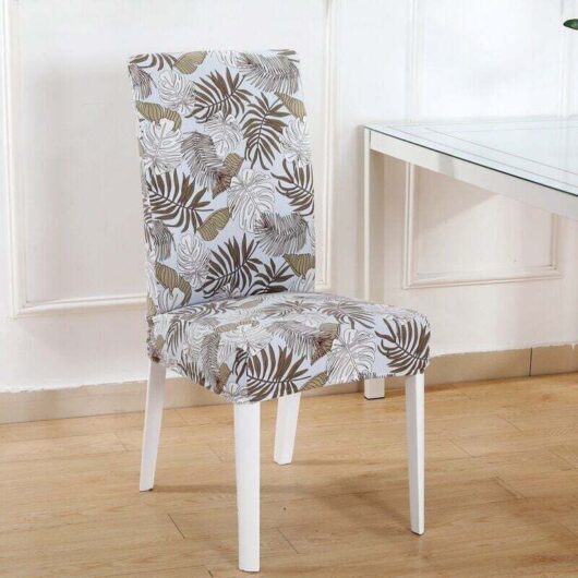 4-Piece Elastic Dining Chair Covers - Universal Printed Non-Slip Covers for Home, Hotel, Restaurant - Summer Love Blue
