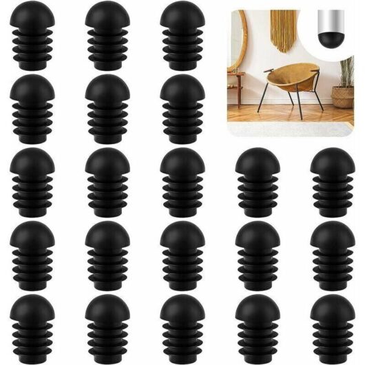 50 Pcs Chair Leg Caps, Round Chair Pipe Caps for Furniture Protection (19mm) -