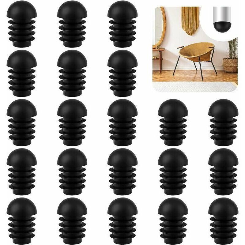 50 Pcs Chair Leg Caps, Round Chair Pipe Caps for Furniture Protection (19mm) -