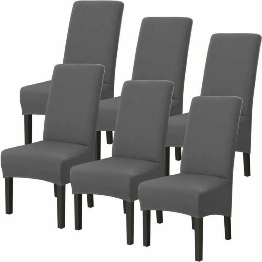 6 Pack Washable Stretch Microfiber Universal Chair Covers