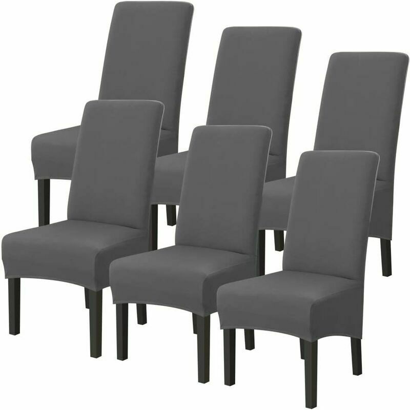 6 Pack Washable Stretch Microfiber Universal Chair Covers