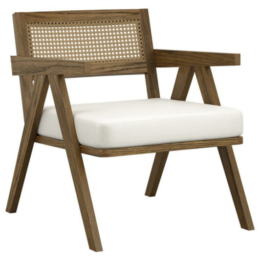 Arizona Indoor Chair - Weave/Pine - L71.5 x W63 x H74 cm - Ecru/Smoked - Flat Pack