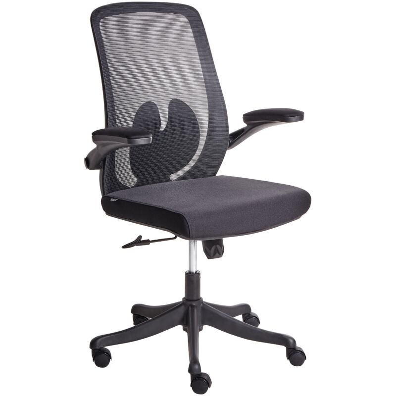Beliani - Modern Office Chair Swivel Base Adjustable Height Lift-Up Armrests Mesh Home Office Black Overlord