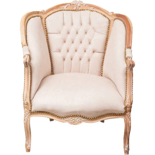Biscottini - Wooden kitchen chair Dining chair 78x93x81 cm Padded bedroom armchair in wood and fabric Chair with armrests for living room