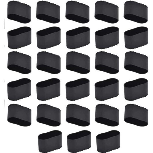 Ccykxa - Chair Leg Caps 28 Pieces Rectangular Chair Tip Oval Chair Leg Protector Table Chair Leg Caps Silicone Rubber Chair Covers