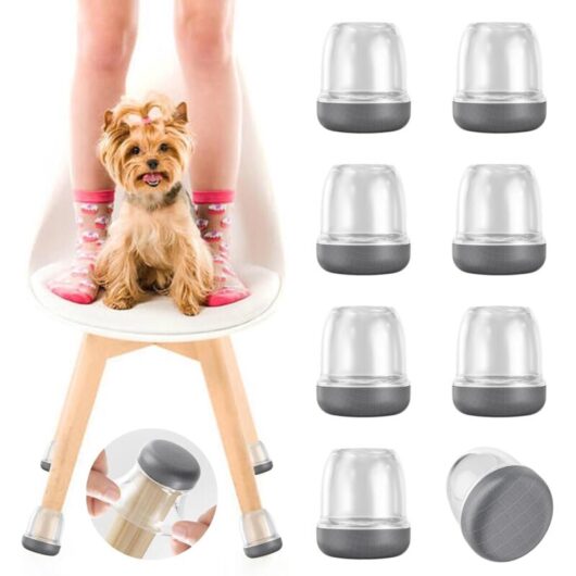 Chair leg floor protectors for carpet and hardwood floors, 16-piece furniture leg foot protectors, covers can reduce noise, 19-25mm