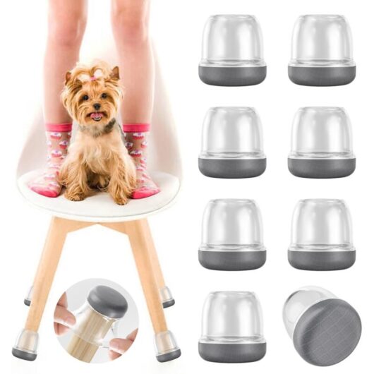 Chair leg floor protectors for carpet and hardwood floors, 16-piece furniture leg foot protectors, covers can reduce noise, 25-30mm