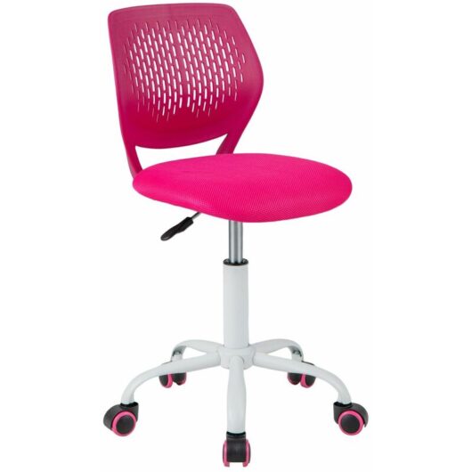 Costway - Kids School Desk Chair Ergonomic Study Chair Adjustable Height Rolling Swivel