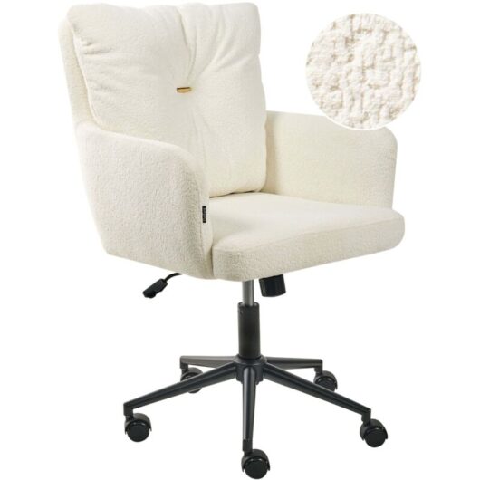 Desk Chair ALPINE Boucle Off-White