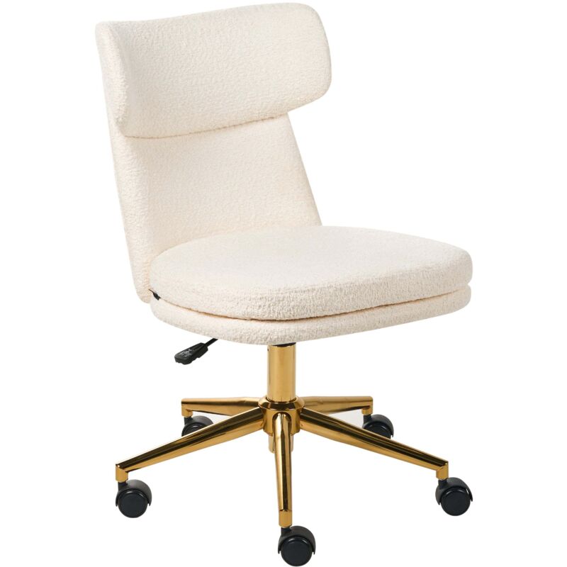 Desk Chair GRANBY Boucle Off-White