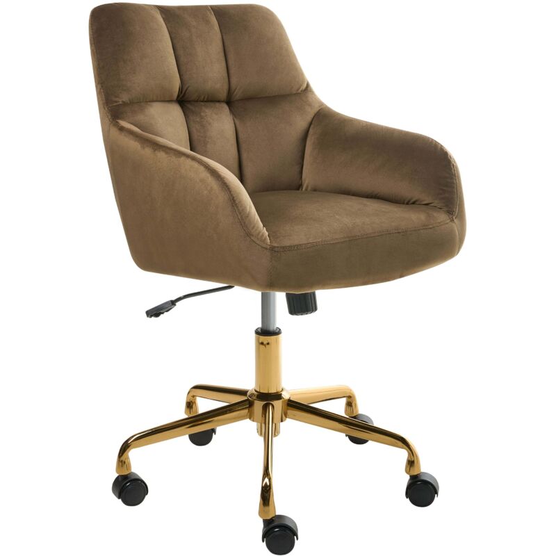 Desk Chair PALMDALE Velvet Brown