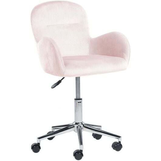 Desk Chair PRIDDY Velvet Pink