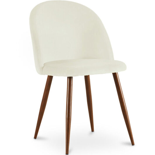 Dining Chair - Upholstered in Velvet - Scandinavian Design - Evelyne Cream