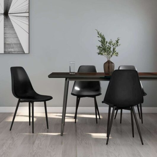 Dining Chairs 4 pcs Black pp Vidaxl