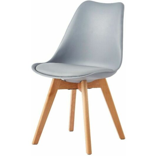 Dining Chairs Designer Side Chairs Wooden Legs Office Home Commercial eva grey 1