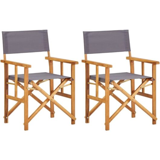 Director's Chairs 2 pcs Solid Acacia Wood vidaXL