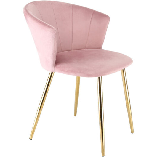 ELLA Velvet Accent Dining Chair - Pink