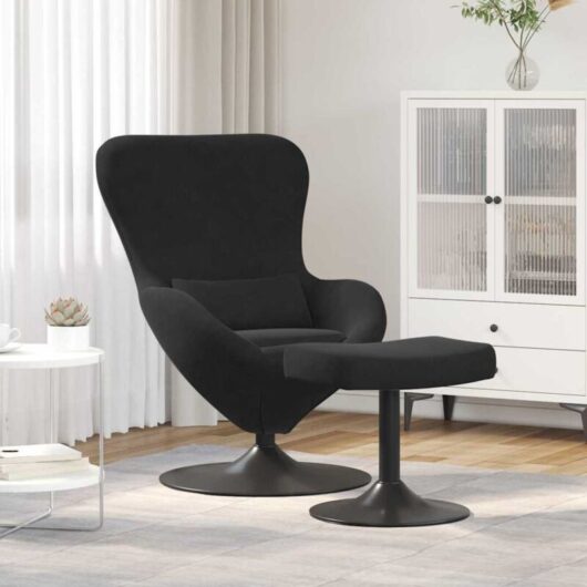 Egg Chair 2 pcs Black 63 x 73 x 90 cm Velvet Vidaxl