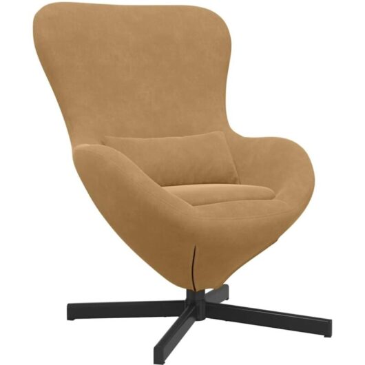 Egg Chair Brown 63 x 73 x 90 cm Velvet vidaXL