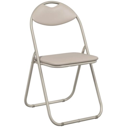 Foldable Dinning Chair 8 pcs Sand 48 x 43.5 x 81 cm PVC steel vidaXL