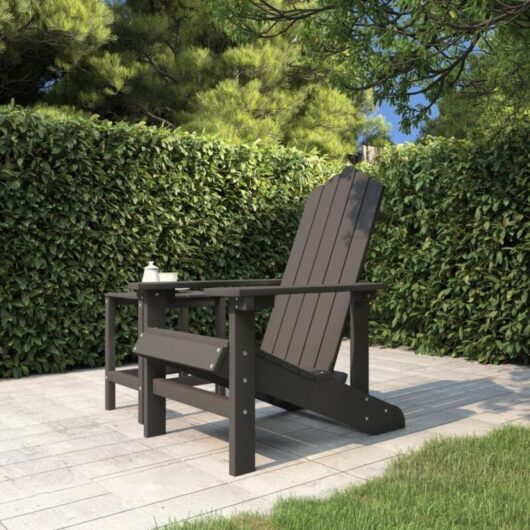 Garden Adirondack Chair HDPE Anthracite vidaXL