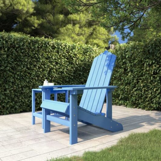 Garden Adirondack Chair HDPE Aqua Blue vidaXL