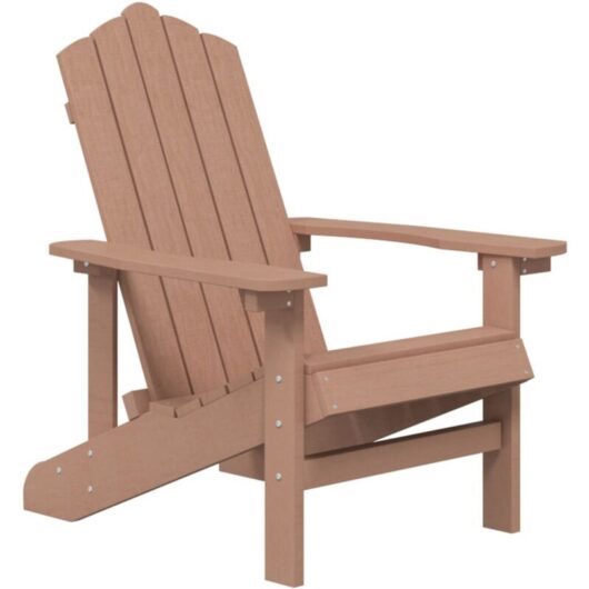 Garden Adirondack Chair HDPE Brown vidaXL