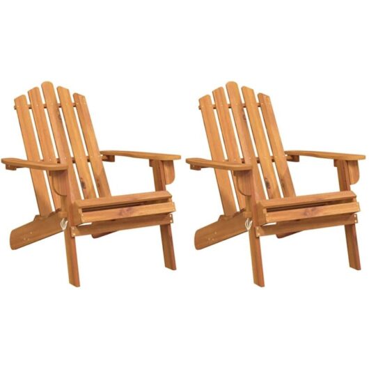 Garden Adirondack Chairs 2 pcs Solid Wood Acacia vidaXL