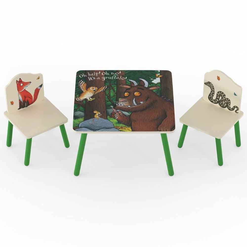 Gilbert Wooden Forest Theme Table And 2 Chairs In Multicolour